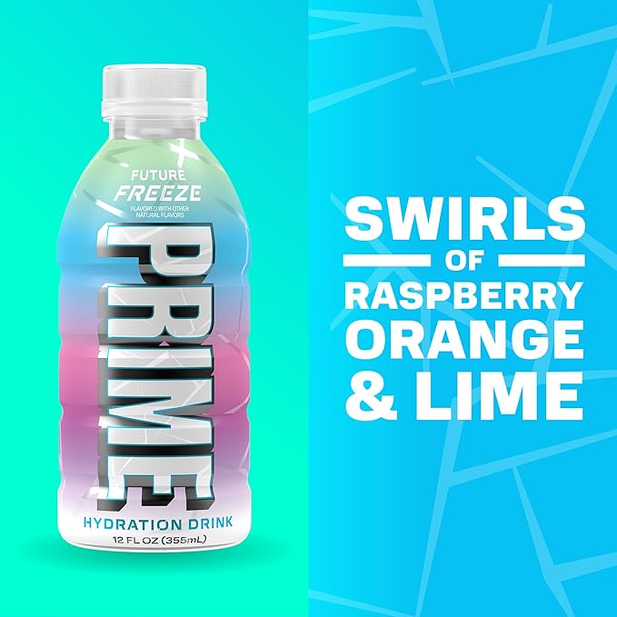 PRIME HYDRATION Variety, Dragonfruit Fusion, Orange Swirl, & Future Freeze Sports Drinks, Electrolyte Enhanced to Replenish Fluids, Zero Added Sugar, B Vitamins, Antioxidants, 12 Fl Oz, 15 Pack