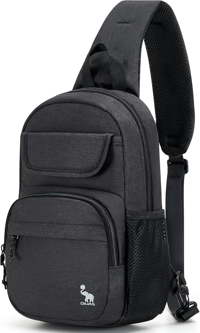 OIWAS Sling Bag Crossbody Backpack for Men, One Strap Backpack Hiking Daypack Chest Bag for Women