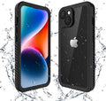 Lanenas for iPhone 14 Plus Case - Waterproof Case with Built-in Screen Protector, Full Body Heavy Duty Phone Case Dustproof Shockproof Case Cover for iPhone 14 Plus 6.7inch Black