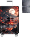 Luggage Cover Protector for 30-32 Inch Suitcases, TSA Approved Elastic Travel Suitcase Covers, Anti-Scratch Washable Luggage Sleeve for Carry On & Checked Bags, Ancient Buildings