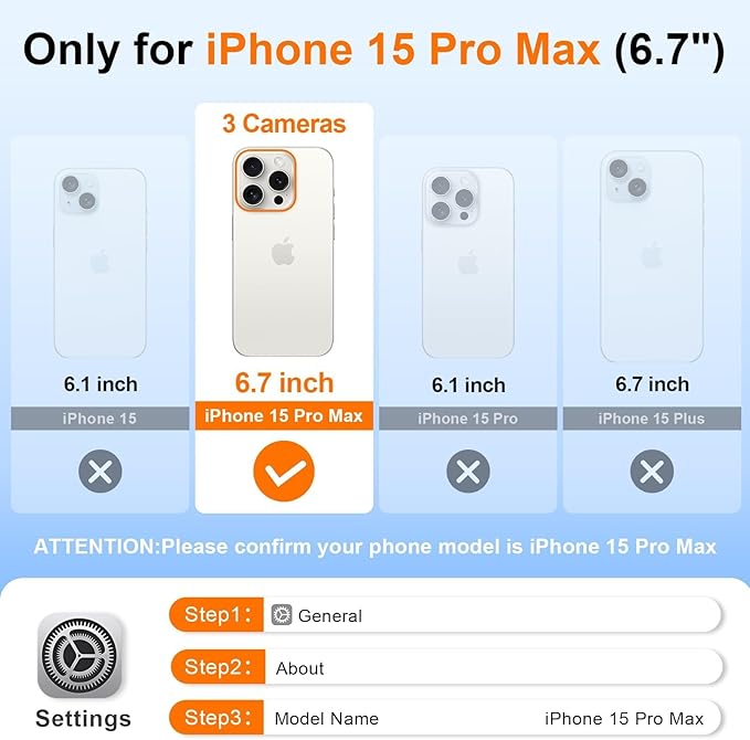 WIFORT for iPhone 15 Pro Max Waterproof Case, [IP68 Underwater Dustproof][Built-in Screen][15FT Military Shockproof], 360 Full Body Sealed Protection Cover Magnetic Frosted Phone Case, 6.7" Purple