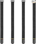 Trilancer Elastic Cinch Straps with Anti-Slip Strips, 24 "x 2" (4 Pack) Multipurpose Hook and Loop Bundling Straps for Hose, Cords, Bike, Luggage, Camping, Yoga Mats