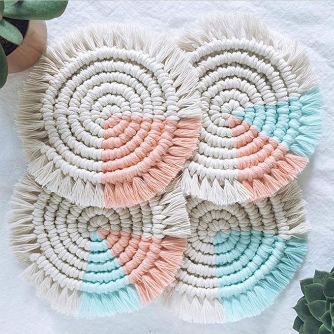Meat Pink Macrame Cord 3mm x 109Yards,Colored Cotton Rope Craft Cord Colorful Cotton Cord Twine for Wall Hanging Plant Hangers Crafts Knitting Decorative Projects