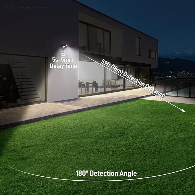 LEONLITE 3CCT LED Security Light Motion Sensor, Aluminum Flood Lights Outdoor, 3 Modes Motion Detector+Dusk to Dawn+Switch Control, 3000K/4000K/5000K Selectable, IP65, Adjustable 3-Head, ETL, Bronze