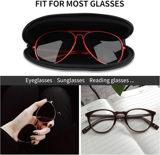 Watercolor Orca Whale Glasses Case Neoprene Portable Zipper Eyeglass Bag With Hook
