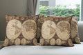 Ambesonne World Map Throw Pillow Cushion Case Pack of 4, Old World Map Drawn in 1720s Nostalgic Style Art Historical Atlas Vintage Design, Modern Accent Double-Sided Digital Printing, 18", Beige Brown