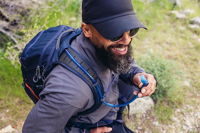 Gregory Inertia 24L H2O Unisex Day Hiking Backpack with included Water Reservoir/Bladder, One Size Fits All, Indigo Blue