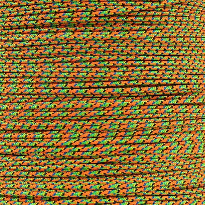 Paracord Planet 325 Paracord – 3 mm Type II Nylon Parachute Cord with 3 Inner Strands (Virus, 10 ft)