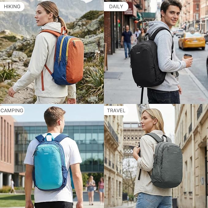 G4Free 15L Hiking Backpack Lightweight Small Travel Backpack Casual Daypack for Women Men Outdoor Campus, Blue