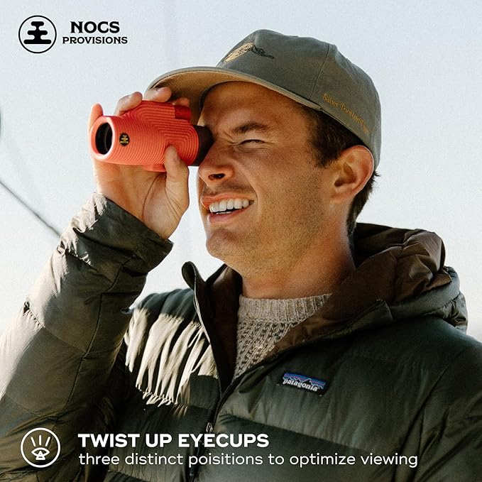 Nocs Provisions Zoom Tube 8x32 Monocular, 8X Magnification Telescope, Bak4 Prism, Wide Field of View for Bird Watching, Backpacking & Wildlife Viewing - Chartreuse Green
