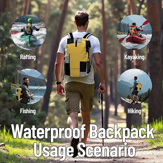 Dry Bag Waterproof Backpack for Women Men, 5L Small Roll Top Lightweight Dry Storage Bag Backpack with Phone Case for Kayaking Paddle Board Camping Travel Swimming Boating Beach