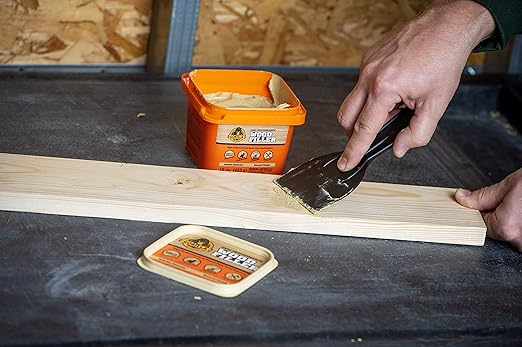 Gorilla All Purpose Wood Filler, Natural Finish, 16 Ounce Tub (Pack of 4) - Water Resistant for Indoor or Outdoor Projects and Repairs