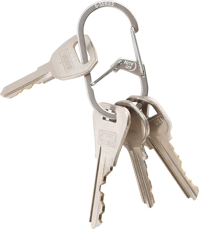Nite Ize GS2-11-R6 G-Series Dual Chamber Carabiner, Size #2 2-Pack, Stainless Steel