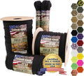 TOUGH-GRID 550 Paracord, Type III Mil-Spec Nylon Rope - 50 Ft Black Tactical Survival Cord