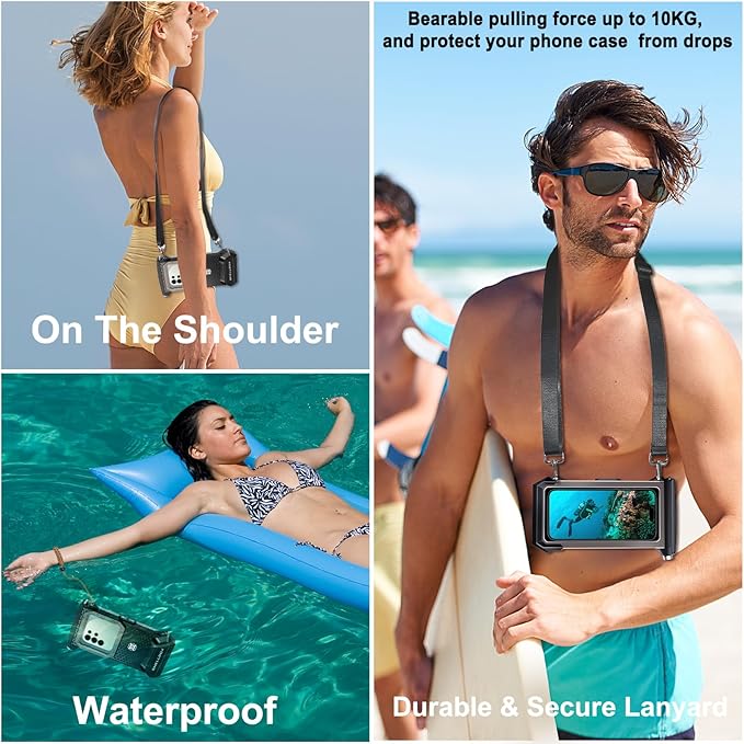 2026 Diving Snorkeling Phone Case for iPhone 17/16/15/14/13/12/11 Pro Max/XS/X Samsung Galaxy S26/S25/S24 Professional Scuba Dive Waterproof Underwater Photo Video Cover (5TH Gen, Black-)