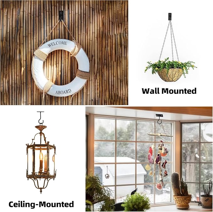 Plant Hooks 6in 30Pack Hanging Plant Bracket Metal Plant Hanger Black