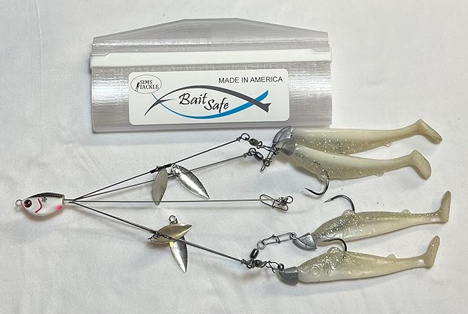Bait Safe Lure cover/Protector, Saltwater Resistant Fishing Gear, Protects & Organizes Lures (Maroon, Large)