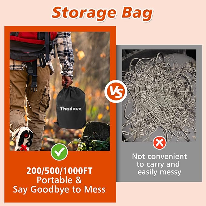 Reflective Paracord Rope 850Ib, 50/100/200/500/1000ft 4MM 11 Strand Strong Heavy-Duty Parachute Spool Cord, para Cord Lanyard for Hammock, Camping, Hiking and Survival, Orange 500FT