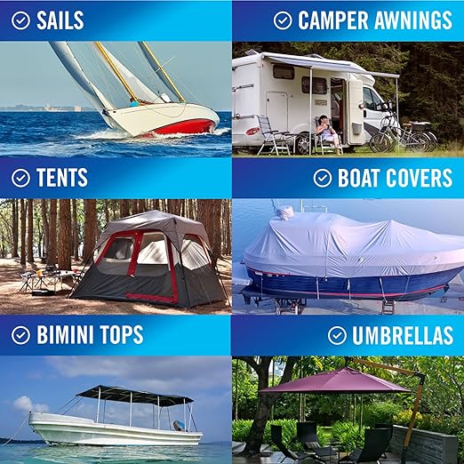 Better Boat Repair Tape for Fabric and Vinyl 30ft x 3in, White Waterproof Patch Tape for RV Awning Canvas Tent Tarp Sail Canopy Boat Cover, Heavy Duty
