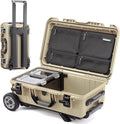 NANUK Trail 30 – 28.5L (7.5-Gallon) Waterproof Storage Box Wheeled and Modular Cargo Case for Camping, Fishing, Hunting & Outdoor Storage - Dustproof and Impact Resistant (22" x 14" x 9") – Desert Tan