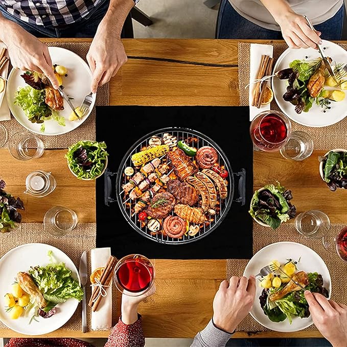 23.6" × 31.5" Welding Fireproof Blanket Large Flame Retardant Pad Outdoor Camping BBQ Emergency Supplies for Stove Grill Heat Insulation Carbon Felt Ground Table Protective Pad