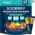 Electrolytes Powder Packets Sugar Free Hydration Packets, 7 Flavors Liquid Daily IV Electrolyte Drink Mixex for Rehydration with Electrolytes, Vitamins, 0 Calorie, 40 Sticks