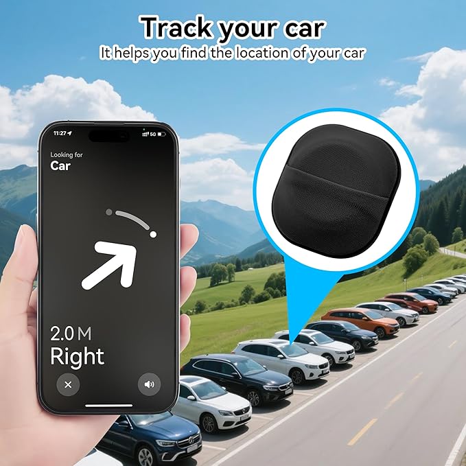 4 Pack for Airtag & Moto Tag Sticker Adhesive Mount, for Apple AirTags 1st & 2nd Generation Fabric Holder Case with 3M Adhesive Stick on Wallet/Remote/Car/Luggage Bags/Drones, Lightweight
