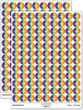 Compass Rose Nautical Star Navigation Map 200+ Round Stickers - Matte Finish - 0.50" Size - Rainbow
