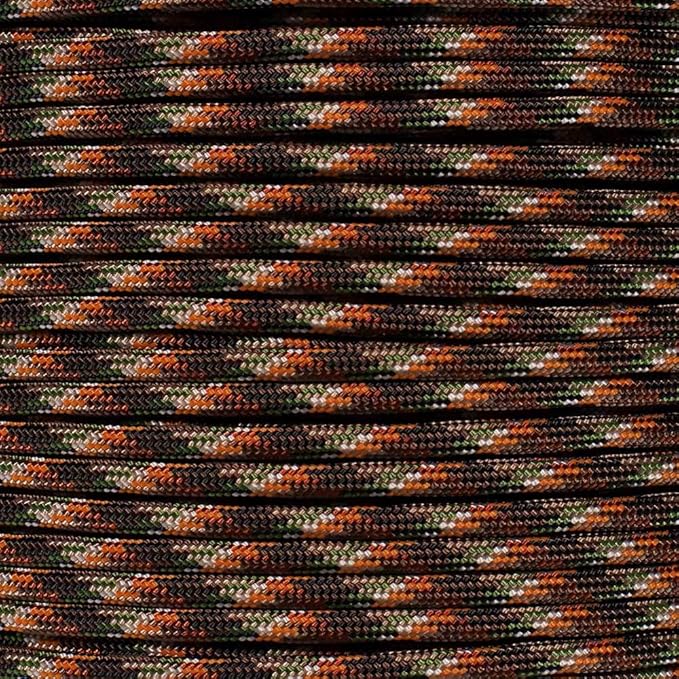 Paracord Planet 550lb Commercial Grade Paracord – 7 Strand Type III Nylon Parachute Cord Hanks for Hiking, Camping, and Fishing – 30+ Colors and Lengths of 50' and 100'