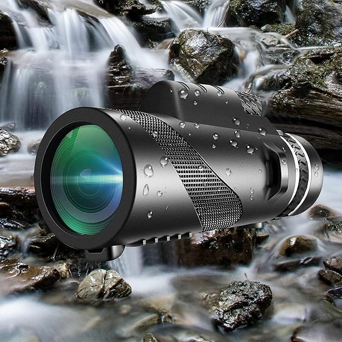 Monocular-Telescope 80x100 High Powered Monoculars High Definition for Adults High Powered with Smartphone Adapter Telescope Hunting Wildlife Bird Watching Travel Camping Hiking-Black