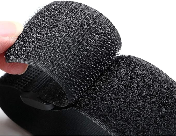 Reusable Cinch Straps 3" x 60" - 4 Pack, Multipurpose Strong Gripping, Quality Hook and Loop Securing Straps (Black)