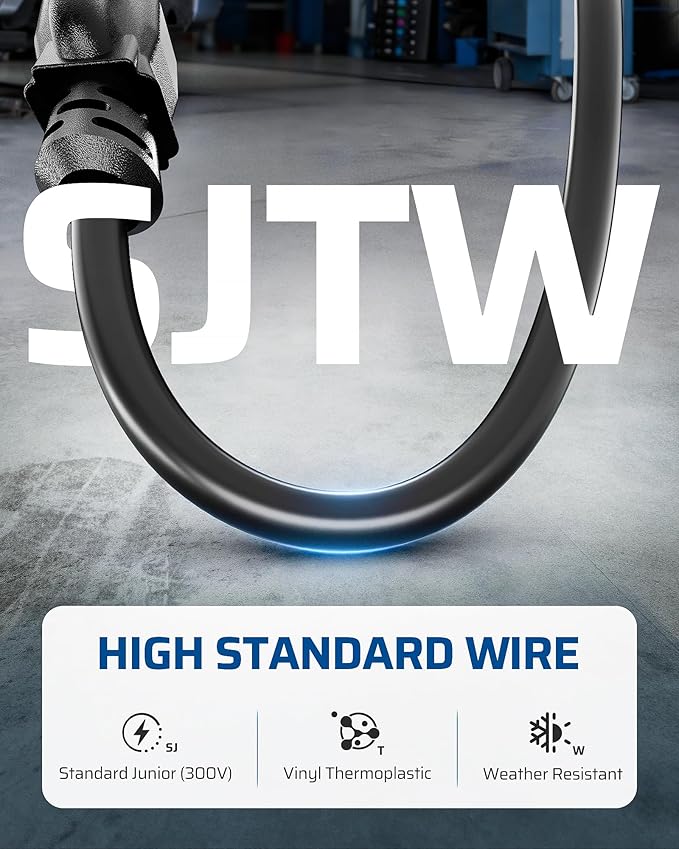 DEWENWILS 30FT Retractable Extension Cord Reel, Ceiling/Wall Mount 16/3 SJTW Power Cord with 3 Lighted Triple Outlets for Garage Shop, 10 Amp Circuit Breaker, Metal Plate, ETL Listed, Black