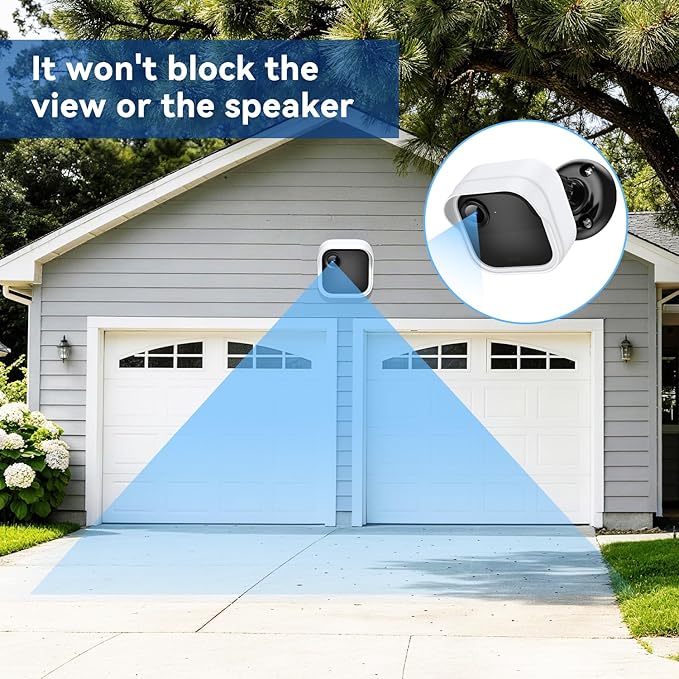 Silicone Case Cover for Blink Outdoor 4/2K+, Weatherproof Silicone Cover Skin Provides Full Camera Protection, for All-New Blink Outdoor 4/2K+ Home Security Camera (White)
