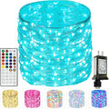 66Ft 200 LED RGB Color Changing 4th of July Fairy Lights Plug in, Waterproof String Lights with Remote for Outdoor Indoor, 24 Colors Twinkle Lights with Timer for Independence Day Patriotic Decoration
