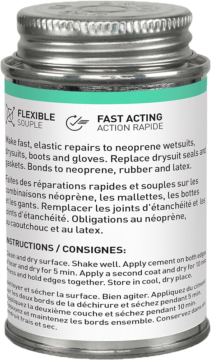 GEAR AID Aquaseal NEO Neoprene Contact Cement for Wetsuit, Wader, and Watersports Gear Repair – Fast-Drying, Waterproof, Flexible Adhesive