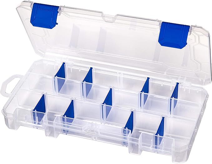 Flambeau Outdoors 3003 Tuff Tainer, Fishing Tackle Tray Box, Includes [9] Zerust Dividers, 18 Compartments - 9.125" x 5" x 1.25"