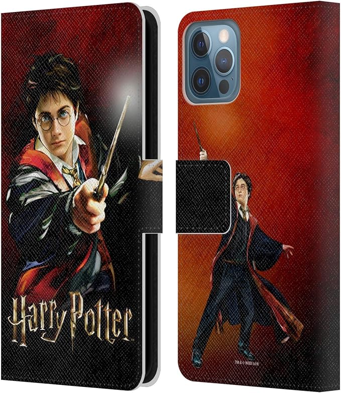 Head Case Designs Officially Licensed Harry Potter Harry Portrait Prisoner of Azkaban II Leather Wallet Case Compatible with Apple iPhone 12 / iPhone 12 Pro