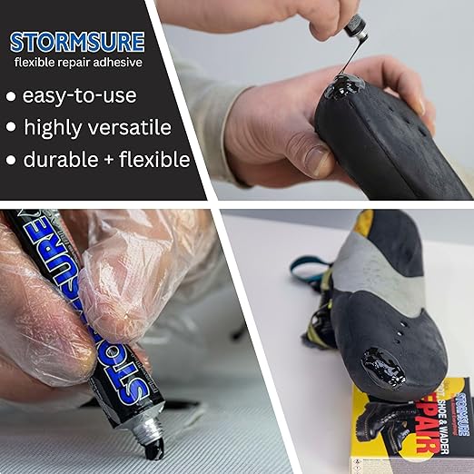 Stormsure Boot, Shoe, and Wader Repair Kit - Strong, Durable, and Flexible Fixes for Outdoor Gear