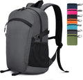 Lightweight Hiking Backpack 18L Packable Foldable Small Daypack Collapsible Travel Bag Water-Resistant for Women Men (Gray)