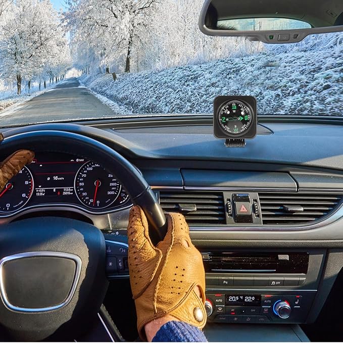 SOLUSTRE Car Dashboard Compass Ball Portable Auto Compass for Accurate Navigation for Cars Boats and Outdoor Use Compact Dashboard Ornament