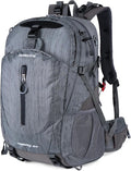 FENGDONG 40L Waterproof Lightweight Hiking,Camping,Travel Backpack for Men Women Gray