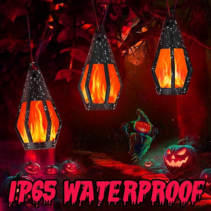 Solar String Lights for Outside, 33Ft Solar Patio Lights with 15 Flickering Flame Light Bulbs, Waterproof Red Solar Powered Outdoor Light for Garden Yard Patio Gazebo Bistro Cafe Porch Party Decor