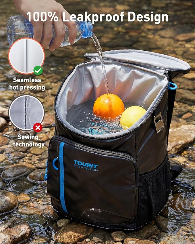 TOURIT Cooler Backpack Lightweight Insulated Backpack Cooler Leak-Proof for Men and Women, Sports Fan Coolers