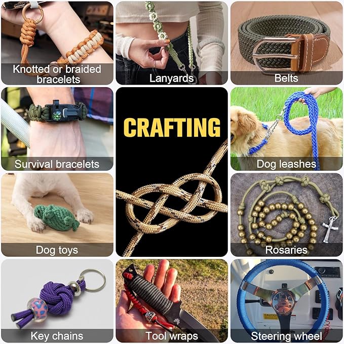 Paracord Rope 550 lb - 100ft 5/32" Parachute Cord 4MM 7-Strand para Cord - Heavy Duty Spool String for Survival,Camping Gear, Survival Bracelet, Clothesline - Desert Camo