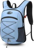 Ultra-Light Soft Daypack 15L/20L, Cushioned Breathable Back Panel Backpack, Lightweight Packable Travel Backpack (Sky Blue, 15L)