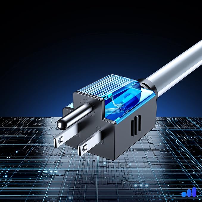 Maximm 25 Ft Black, White and Gray Extension Cord, Heavy Duty 3-Prong Outdoor Power Cable, ETL Listed for Contractors
