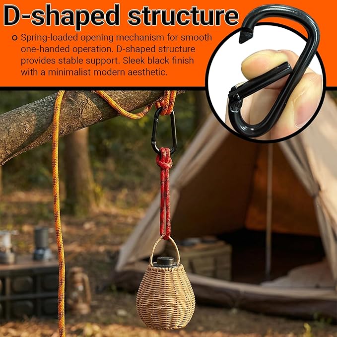 Carabiner Clip, Aluminum Carabiner D Ring Hook Keychain Clip for Backpack, Travel, and Outdoor Adventures for Young People