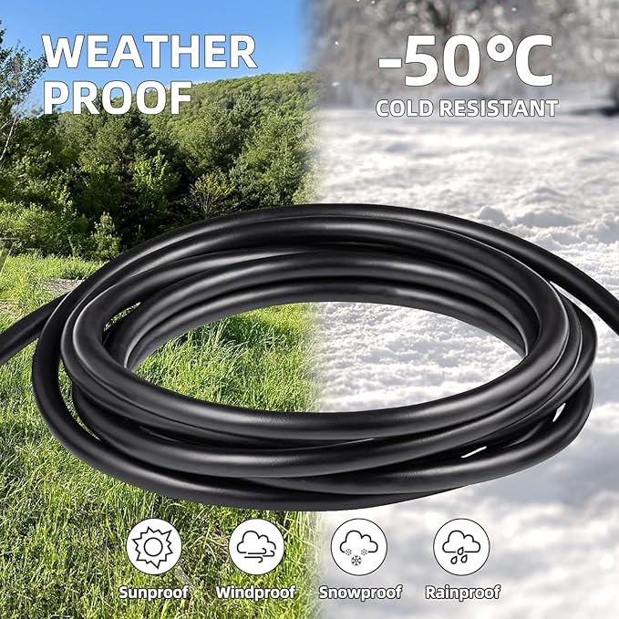 TiFFCOFiO Indoor Outdoor Extension Cord Waterproof, 25 Feet 3 Prong Power Cord for Home and Garden, 16 AWG, 13A/1625W, ETL Listed