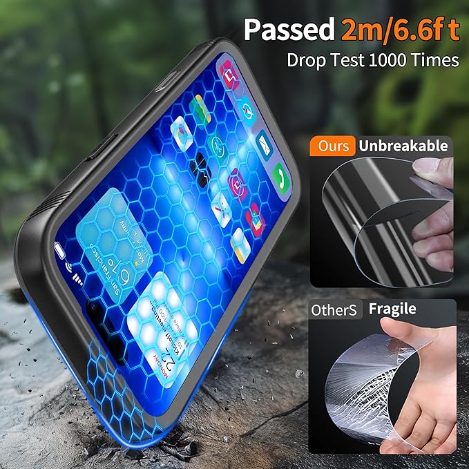 Cozycase TOP Waterproof Case for iPhone 17 Pro Max - Military Heavy Duty 360 Shockproof Full Body with Screen Camera Protector Double IP68 Water Dust Drop Proof Hard Rugged 17PM Front Back Slim Cover