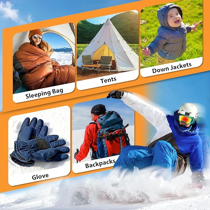 Down Jacket Repair Patch Kit, Outdoor Gear Tenacious Repair Tape, Self Adhesive Fabric Patches for Clothes, Waterproof Ripstop Nylon Fabric Patch for Puffer Jacket, Coat, Tent (18 Pcs, Pink)